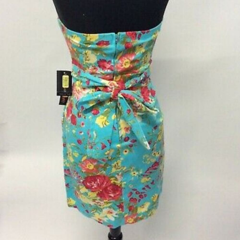 Teeze Me Strapless Floral Dress With Pockets - Picture 3 of 5